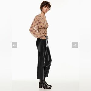 Aritzia Wilfred Melina Cropped Vegan Leather Pants NWT